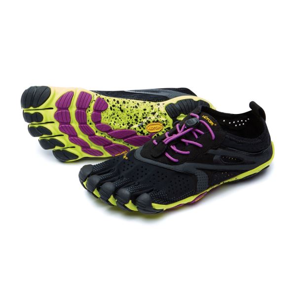 Vibram V-Run Negras Amarillo Moradas | 2985-CMLQZ